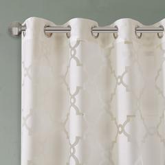 Fretwork Burnout Sheer Curtain Panel