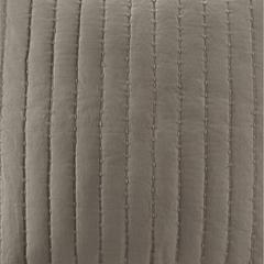 Camila Cotton Quilted Euro Sham, Taupe color