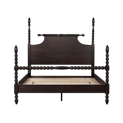 Beckett Turned Wood Spindle Bed, Morocco Brown color