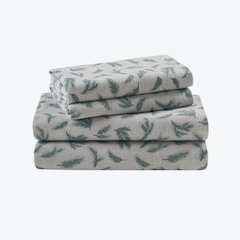Flannel 100% Cotton Flannel Printed Sheet Set, Pine Branches color