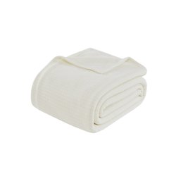 Microfleece Blanket in Ivory Color
