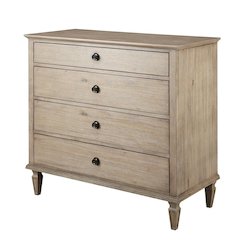 Brown Bedroom Dresser with Storage Drawers, Acacia Veneer and Rubberwood