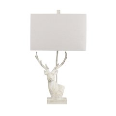 27.75"H Resin Table Lamp With Linen Shade