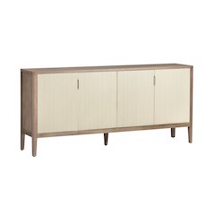 74" Warm Brown 4-Door Media Credenza