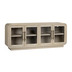 80" Tan 4-Door Media Credenza