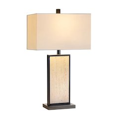 27.5" Stonehurst Traditional Natural Marble Table Lamp with White Linen Shade