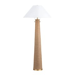59" Coastal Natural Resin Floor Lamp with Textured Hemp Rope