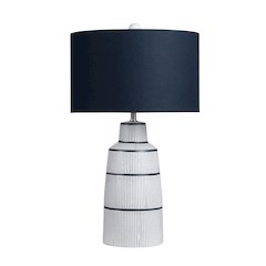 29"H Ceramic Table Lamp With Linen Shade