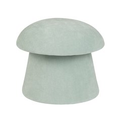 Seafoam Green Chenille Mushroom Ottoman W/ Storage