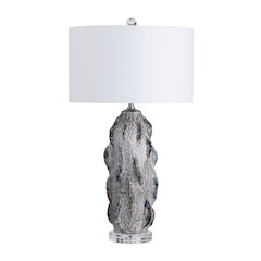 Ceramic, Table Lamp With Hardback Drum Shade