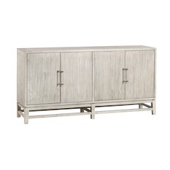 68" Cream Solid Wood 4-Door Media Credenza