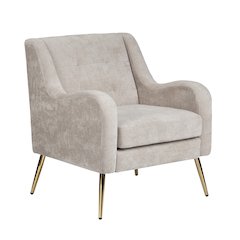 Cream Tufted Upholstered Accent Chair