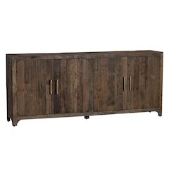 84" Reclaimed Wood 4-Door Media Credenza