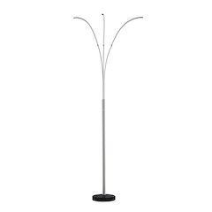 90"H Metal Floor Lamp With Shade