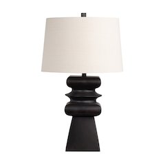 Set Of 2 Resin Table Lamp With Linen Shade