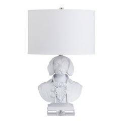 22.75"H Resin & Crystal Table Lamp With Linen Shade
