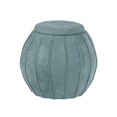 Blue/Green Round Ottoman W/ Storage