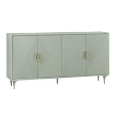 72" Sage Green 4 Door Media Credenza
