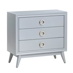3-Drawer Gray Accent Chest