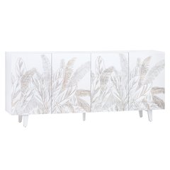 79" Solid Wood 4-Door Media Credenza