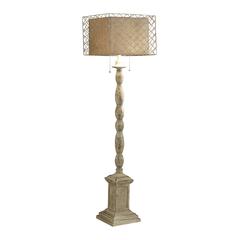 Crestview Collection CVAVP741 Holcomb Floor Lamp Lighting, White