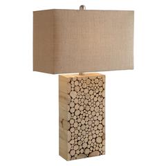 Stacked Wood Table Lamp