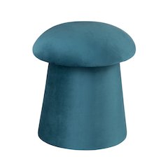 Teal Velvet Mushroom Ottoman W/ Storage