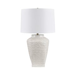 31"H Ceramic Table Lamp With Linen Shade