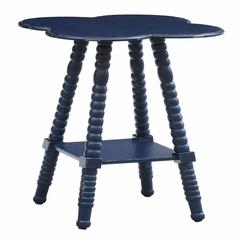 Crestview Collection Bar Harbor Indigo Clover Shaped Accent Table Furniture