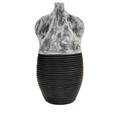 Crestview Collection Evolution Verra Ceramic Amphora Vase in Gray
