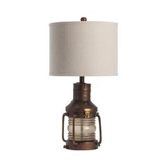 Crestview Collection CVABS964 Copper Lantern Table Lamp Lighting