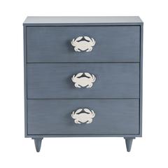 Crestview Collection CVFVR8222 31" 3 Drawer Blue Painted Cabinet Accessories
