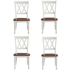 Four-Piece Dining Chair Set with Comfortable Backrest and Sleek Design