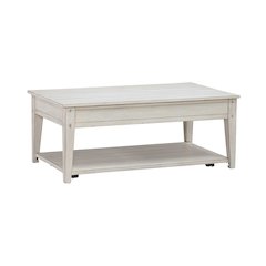 Lake House Opt 3 Piece Table Set - Lift Top Cocktail, 2 End Tables, White Oak