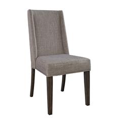Double Bridge Upholstered Side Chair (RTA) in Dark Chestnut