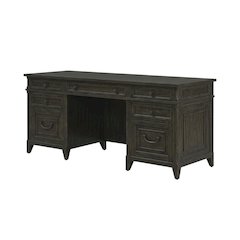 Elegant White Oak Veneer Credenza in Rubberwood Solids for Office Storage