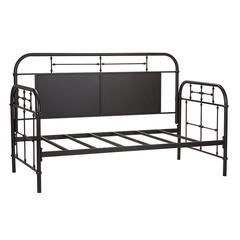 Vintage Series Twin Metal Day Bed - Black in Distressed Metal