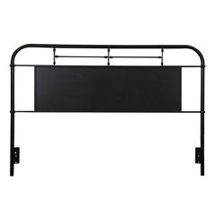 Vintage Series King Metal Headboard - Black in Distressed Metal