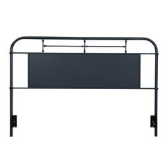Vintage Series King Metal Headboard - Navy in Distressed Metal