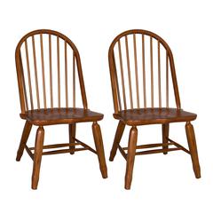 Treasures Bow Back Side Chair - Oak-Set of 2 in Rustic Oak