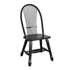 Treasures Sheaf Back Side Chair - Black in Rustic Oak