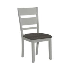 Slat Back Uph Side Chair (RTA) - Set of 2 Transitional White