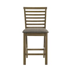 Upholstered Ladder Back Dining Chair - Counter Height - Set of 2 - Sandstone