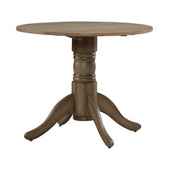 Brook Bay Round Drop Leaf Table Pedestal with Two 8" Drop Down Leaves