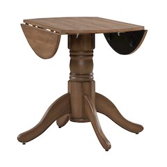 3 Pc Drop Leaf Table Dining Room Set with 2 Ladder Back Side Chairs - Sandstone