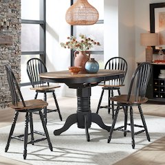 Carolina Crossing 5 Piece Gathering Table Set Counter Height 36" - 4 Windsor