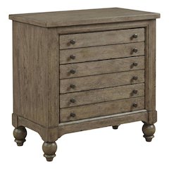 Dusty Taupe Bedside Chest with Charging Station and Modern Design