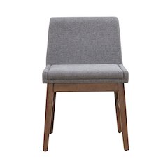 Space Savers Dining Accent Upholstered Side Chair (RTA) -Set of 2 - Satin Walnut