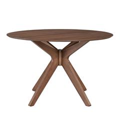 Space Savers Round Pedestal Table in Satin Walnut