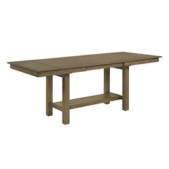 5 Pc Trestle Leaf Table Dining Room Set with 4 Ladder Back Side Chairs-Sandstone